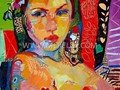 contemporary-art-artists-painters-merello.-muchacha-con-corazon-(40x30-cm)-